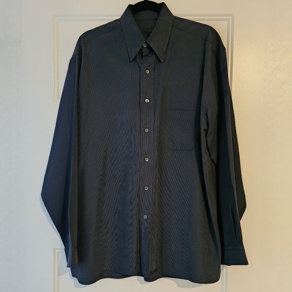 Ted Baker Checked Light Blue and Black Men's Regular/Loose Fit Oxford sz 3 - Picture 1 of 10